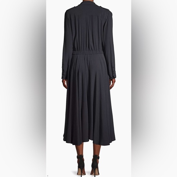 Equipment Jacquot Button Front Long Sleeve Midi Utility Dress Eclipse 2 - Picture 3 of 14